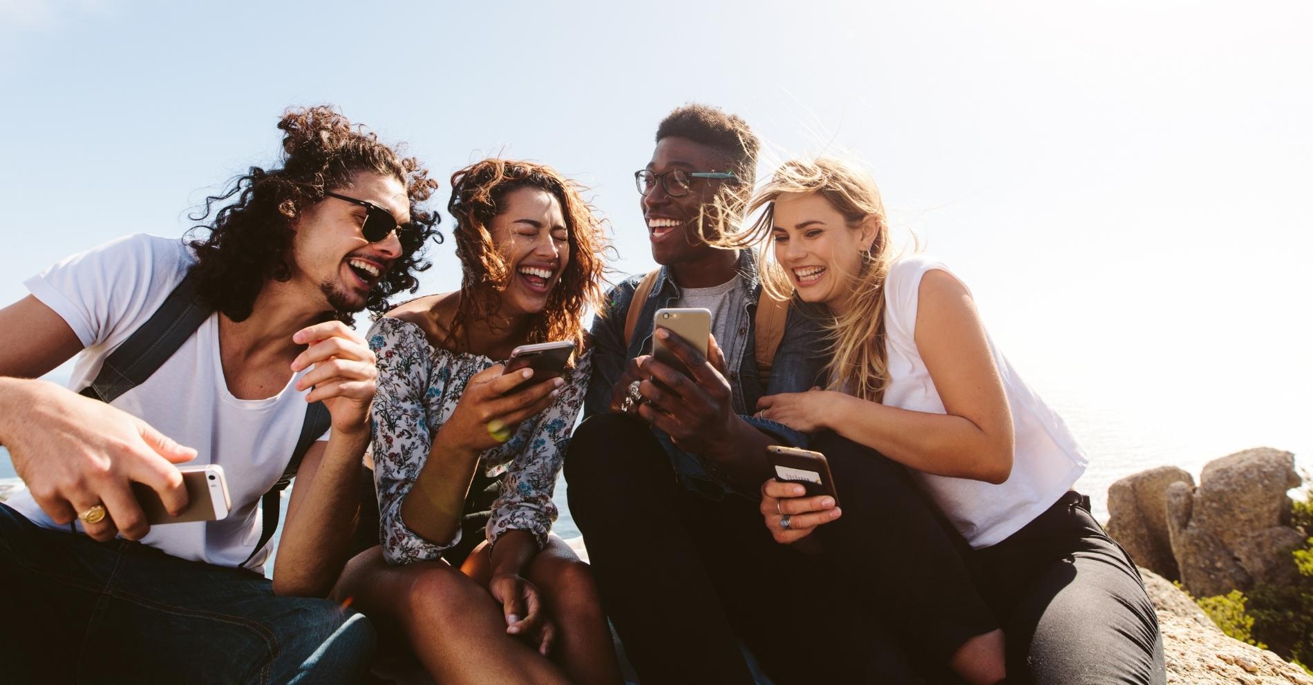 Group of Friends Hanging Out